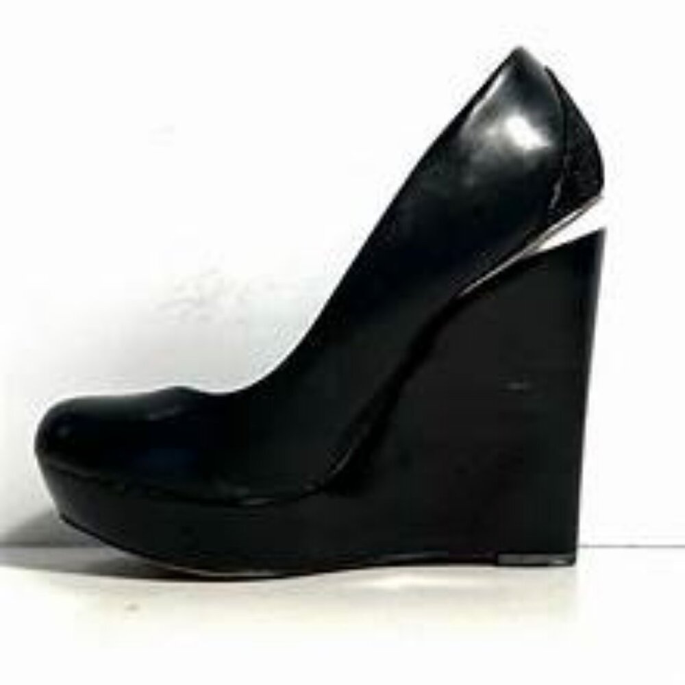 Mark & James (Badgley Mischka) Black Wedge Floating Heel Dante Pump